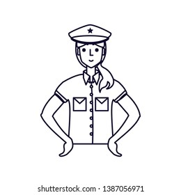 police officer female avatar character