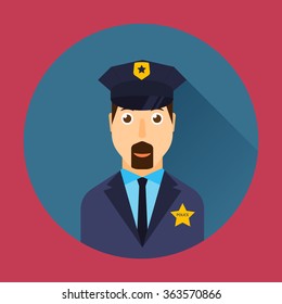 Police officer flat icon