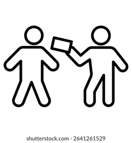 Police officer giving fine icon simple flat icon vector symbol