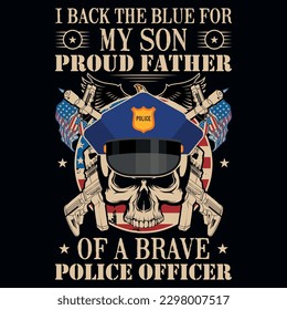 Police officer graphics tshirt design 