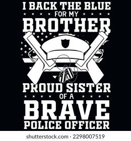 Police officer graphics tshirt design 