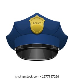 Police officer hat vector design illustration isolated on white background