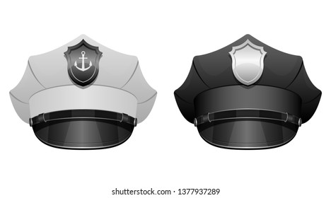 Police officer hat vector design illustration isolated on white background