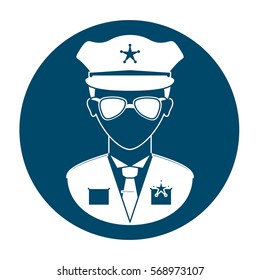 police officer icon image vector illustration design 