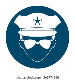 police officer icon image vector illustration design 