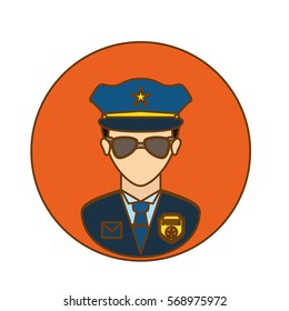 police officer icon image vector illustration design 