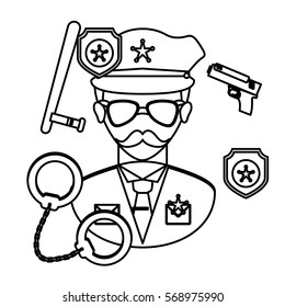 police officer icon image vector illustration design 
