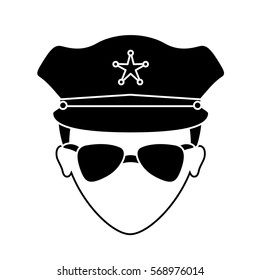police officer icon image vector illustration design 