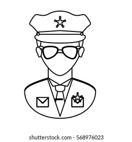 police officer icon image vector illustration design 