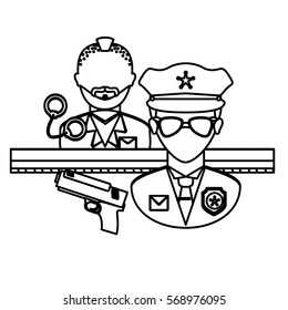 police officer icon image vector illustration design 