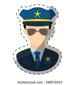 police officer  icon image vector illustration design 
