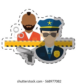 police officer  icon image vector illustration design 