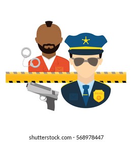 police officer  icon image vector illustration design 