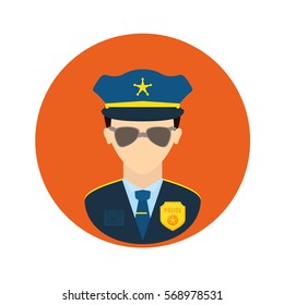 police officer  icon image vector illustration design 