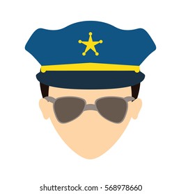 police officer  icon image vector illustration design 