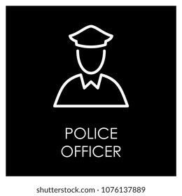 police officer icon vector