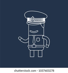 Police officer icon, vector illustration design. Police collection.