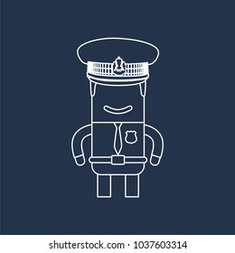 Police officer icon, vector illustration design. Police collection.