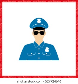 Police officer icon vector illustration eps10.