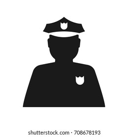 police officer icon. Vector illustration isolated on white background