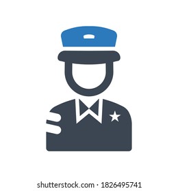 Police officer icon.authority,police (vector illustration)
