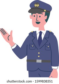 police officer man emotion illustration