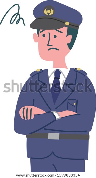 police officer man\
emotion illustration