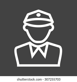 Police, officer, man icon vector image. Can also be used for professionals. Suitable for web apps, mobile apps and print media.