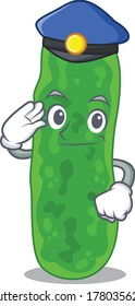 Police officer mascot design of legionella micdadei wearing a hat