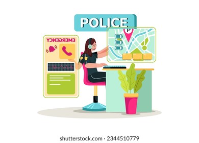 Oficial de policía respondiendo a múltiples llamadas y manejando el tráfico durante una situación de crisis.