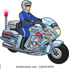 police officer riding motorcycle 