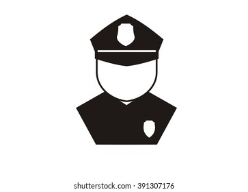 police officer simple icon