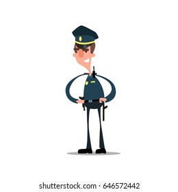 Police officer. Vector image.