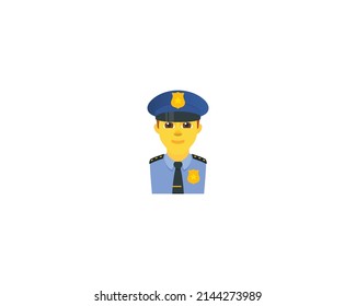 Police Officer Vector Isolated Character. Police Officer Icon