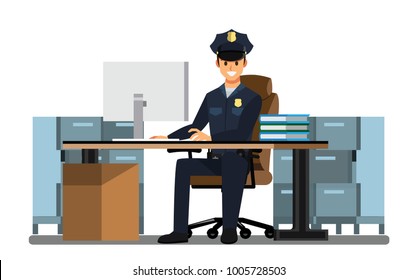 Imagenes Fotos De Stock Y Vectores Sobre Police At Desk