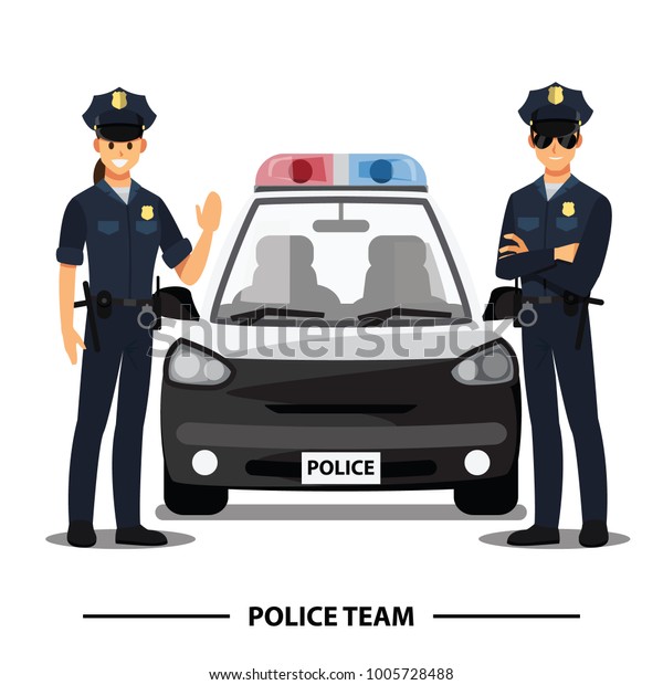 police officers team\
character
