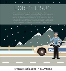 Police on the road Banner3