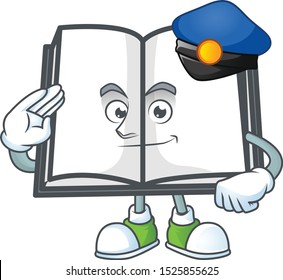 Police open book for learning a student.