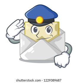 Police opened and closed envelopes shaped cartoon