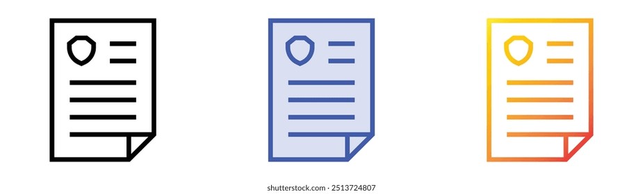 police order icon. Linear, Blue Fill and Gradient Style Design Isolated On White Background