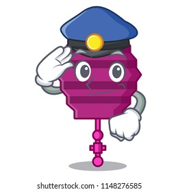 Police paper lantern character cartoon