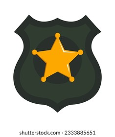 Police Patch Icon Vector Illustration