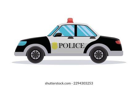 Ilustración de vectores de patrulla policial