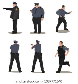 Police patrol set in uniform 
