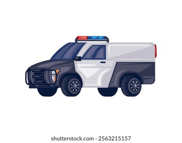 police patrol suv isolated design