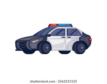 police patrol transport isolated design