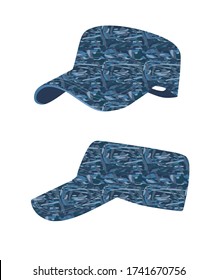 Police pattern cap. vector illustration