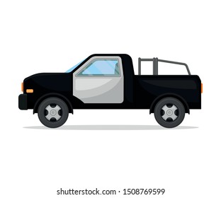 Police pickup. Vector illustration on a white background.