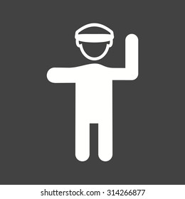 Police, policeman, traffic icon vector image. Can also be used for activities. Suitable for use on web apps, mobile apps and print media.