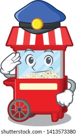 Police popcorn machine character